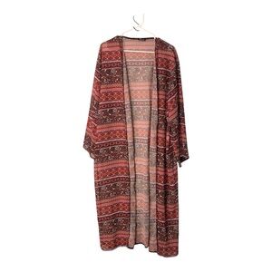 Bohemian Red and Brown Kimono